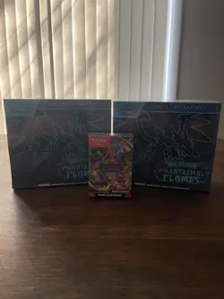 Pokemon TCG: Mega Evolution Phantasmal Flames Booster Bundle & 2 ETB New Sealed - Image 1