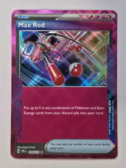 Max Rod 116/131 Prismatic Evolutions Aspec Holo Pokemon TCG Near Mint - Image 1