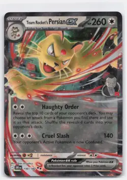 TEAM ROCKET'S PERSIAN EX 150/182 DOUBLE RARE DESTINED RIVALS POKEMON - Image 2