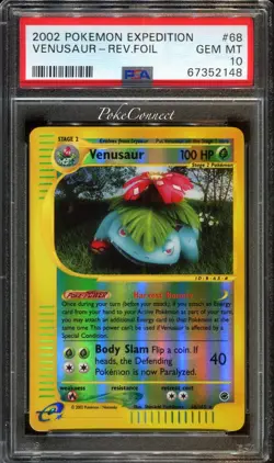 PSA 10 GEM MINT Pokemon Venusaur Reverse Holo Rare Expedition #68/165 WOTC - Image 1