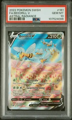 PSA 10 Beedrill V Astral Radiance #161 2022 Pokemon Astral Radiance - Image 1