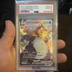 Pokemon 2021 Shining Fates Charizard VMAX SV107/SV122 Full Art Holo PSA 10 - Image 1