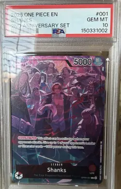 2025 ONE PIECE ENGLISH VERSION 2ND ANNIVERSARY SET Shanks PSA 10 TCG - Image 4