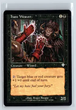 HATE WEAVER - MTG Magic the Gathering Card - Invasion - Uncommon - Image 1