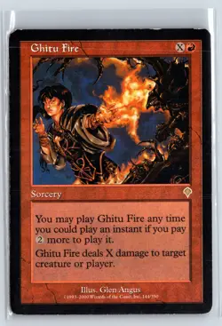 GHITU FIRE - MTG Magic the Gathering Card - Invasion - Rare - Image 1