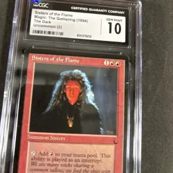 SISTERS OF THE FLAME CGC GRADED 10 GEM MINT MAGIC THE GATHERING MTG 1994 VINTAGE - Image 2