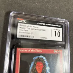 SISTERS OF THE FLAME CGC GRADED 10 GEM MINT MAGIC THE GATHERING MTG 1994 VINTAGE - Image 4