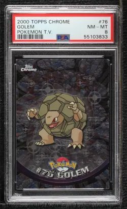 Golem Topps Chrome Pokemon TV Animation Edition PSA 8 2000 - Image 1