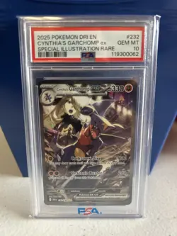 2025 Pokemon S&V Destined Rivals #232 SIR Cynthia's Garchomp ex PSA 10 Gem Mint - Image 1