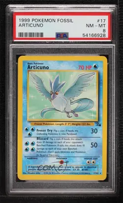 Articuno Pokemon Fossil PSA 8 1999 - Image 1