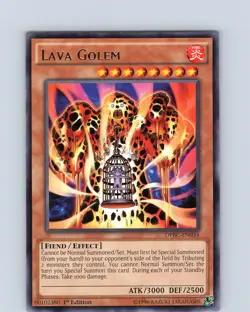 Yu-Gi-Oh TCG Lava Golem DPBC-EN034 1st Edition Regular Rare Card NM - Image 1