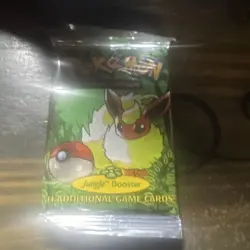 Pokemon TCG Jungle Booster Pack Flareon Art Sealed Wizards of the Coast 11 Cards - Image 1