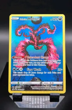 Pokemon Card - Galarian Moltres Full Art Holo Black Star Promo SWSH284 - Image 1