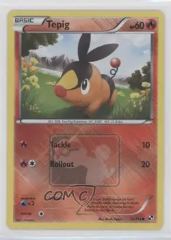 Tepig (Crosshatch Holo League Promo) Reverse Foil Pokemon Black & White Base Set - Image 1