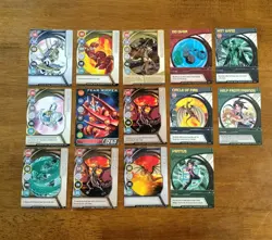 2006-2008 Bakugan Battle Brawlers Card Lot 14 Cards - Pyrus Fear Ripper & Metal - Image 1