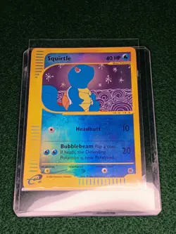 Pokemon Squirtle 132/165 Expedition Base Set Reverse Holo 40 HP Card 2002 - Image 1