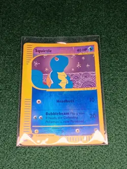Pokemon Squirtle 132/165 Expedition Base Set Reverse Holo 40 HP Card 2002 - Image 2