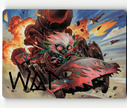 MTG Redshift, Rocketeer Chief Art Card (Gold-Stamped) #13 Art Series Aetherdrift - Image 1