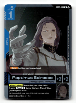 Gundam Card Game Paptimus Scirocco (R) - Steel Requiem - Image 1