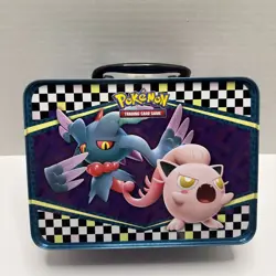 Pokemon Collector Chest - Back to School 2024 Lunch Box Tin Checkered - Image 3