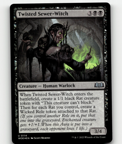 FOIL - MTG Twisted Sewer-Witch 114 - Wilds of Eldraine - Image 1