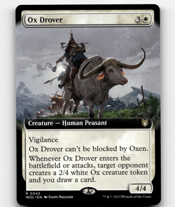 MTG Ox Drover (Extended Art) 42 - Commander: Wilds of Eldraine - Image 1