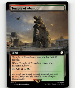 MTG Temple of Abandon (Extended Art) - Universes Beyond: Fallout - Image 1