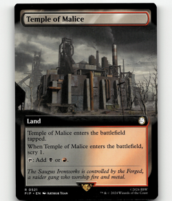 MTG Temple of Malice (Extended Art) - Universes Beyond: Fallout - Image 1