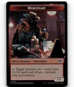 FOIL - MTG Mercenary Pest Double-Sided Token - Outlaws of Thunder Junction - Image 1