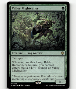 FOIL - MTG Valley Mightcaller #202 - Bloomburrow - Image 1