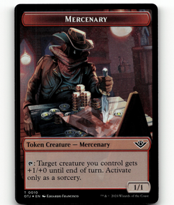 FOIL - MTG Mercenary Scorpion Dragon Token - Outlaws of Thunder Junction - Image 1