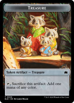 x4 Treasure TBLB Bloomburrow MTG 29 TOKEN M/NM 4x - Image 1