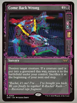 MTG Come Back Wrong (Showcase Regular) Near Mint - Duskmourn - Image 1