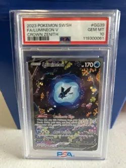 Lumineon V #GG39/GG70 PSA 10 - Pokemon SWSH Crown Zenith Galarian Gallery - Image 1