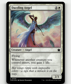 FOIL - MTG - Dazzling Angel #9 - Foundations - Image 1