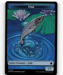 FOIL - MTG - Faerie Fish Doubled-Sided Token - Foundations - Image 2