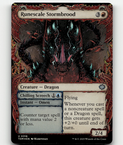 FOIL - MTG - Runescale Stormbrood (Showcase) #316 - Tarkir: Dragonstorm - Image 1