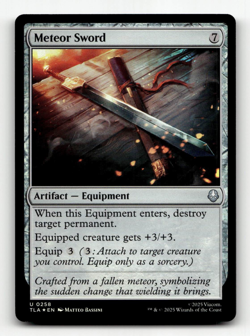 FOIL - MTG - Meteor Sword #258 - Avatar: The Last Airbender - Image 1