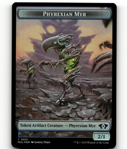 FOIL - MTG Phyrexian Myr Phyrexian Hydra (0011) March of the Machine Token - Image 1