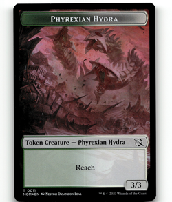 FOIL - MTG Phyrexian Myr Phyrexian Hydra (0011) March of the Machine Token - Image 2