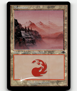 MTG Mountain (408) (Retro Frame) FOIL Dominaria Remastered Land - Image 1