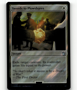 FOIL - MTG Swords to Plowshares (Surge Foil) 803 - Universes Beyond: Doctor Who - Image 1