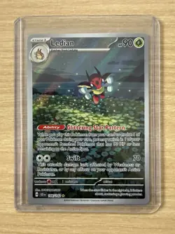 Pokemon TCG Ledian Stellar Crown Holo Card Illustration Rare 144/142 - NM - Image 4