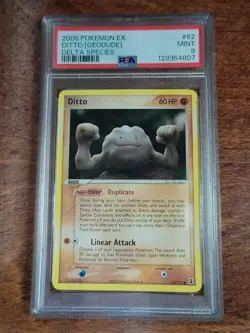 PSA 9 Ditto [Geodude] #62 Delta Species Regular Pokemon Card - Image 1