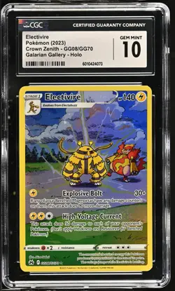 2023 Pokemon Crown Zenith Electivire #GG08/GG70 CGC 10 - Image 1