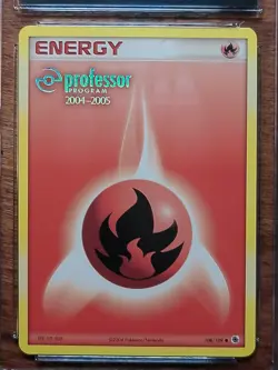 2004 Pokemon EX Ruby & Sapphire Fire Energy 108/109 Professor Program CGC 10 - Image 3