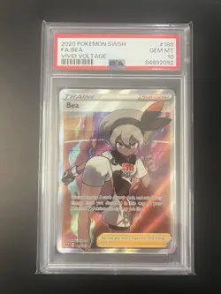 2020 POKEMON SWORD & SHIELD VIVID VOLTAGE #180 FULL ART/BEA PSA 10 - Image 1