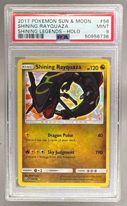 2017 Pokemon Sun Moon Shining Legends 56 Shining Rayquaza PSA 9 50956736 - Image 1