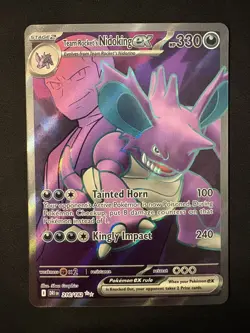 Pokemon TCG Team Rockets Nidoking EX 216/182 Destined Rivals Ultra Rare Full Art - Image 1
