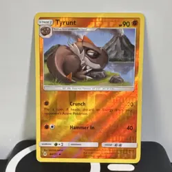 Pokemon Tyrunt Reverse Holo Uncommon 68/131 SM-Forbidden Light EDGE DAMAGE - Image 1